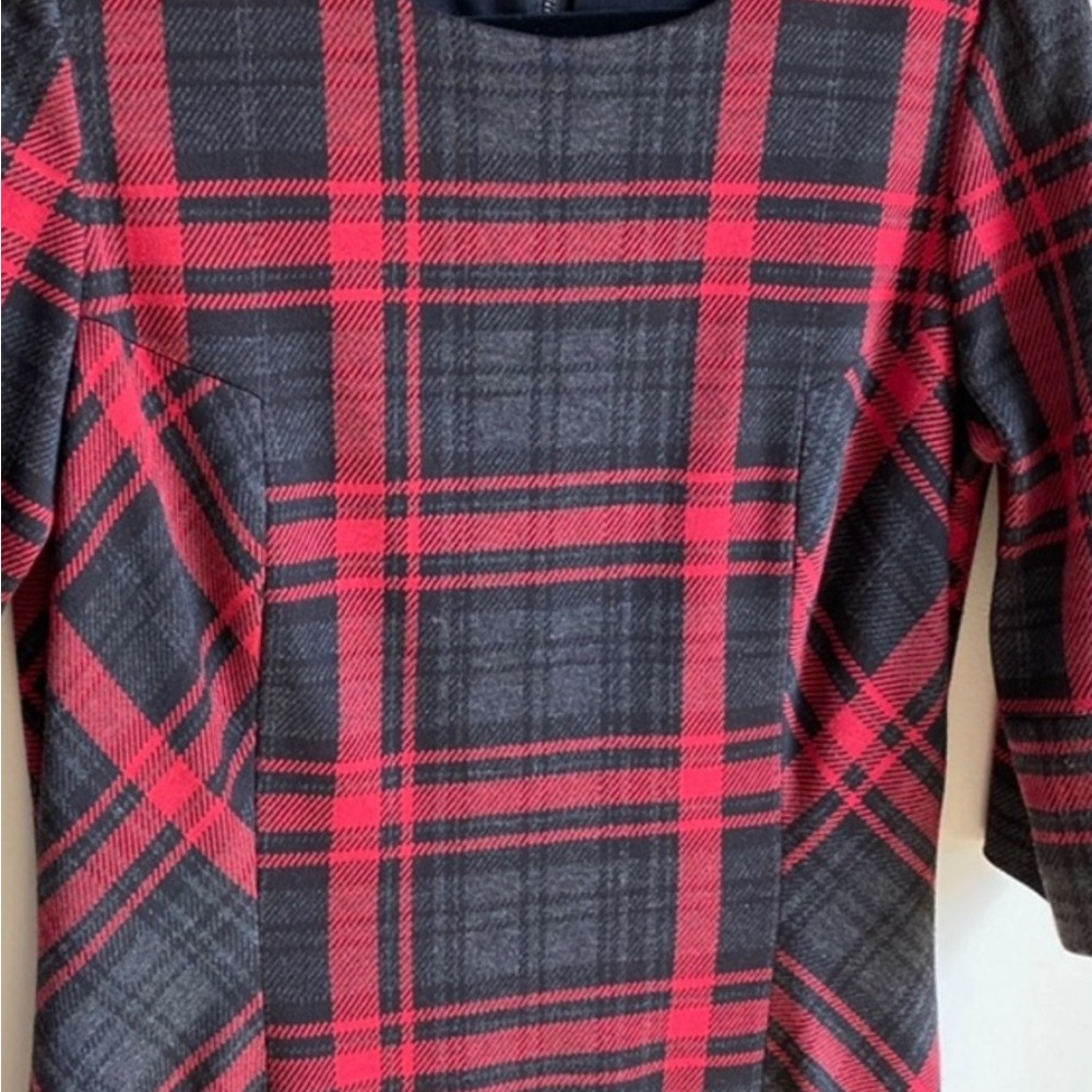 Used red print dress like new